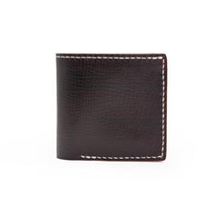 Handmade Dark Brown Leather Mens billfold Wallet Bifold Front Pocket Small Wallet For Men