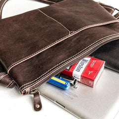 Genuine Leather Mens Cool Small Messenger Bag iPad Bag Chest Bag Bike Bag Cycling Bag for men - imessengerbags
