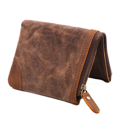 Mens Canvas Small Wallet for men Bifold Cool Men billfold Small Wallet - imessengerbags