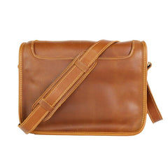 Handmade Dark Coffee Leather Mens 10 inches Courier Bag Brown Messenger Bags Dark Brown Postman Bags For Men - imessengerbags