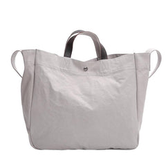 Canvas Leather Mens Womens Handbag Tote Bag White Shoulder Bag Tote Purse For Men - imessengerbags