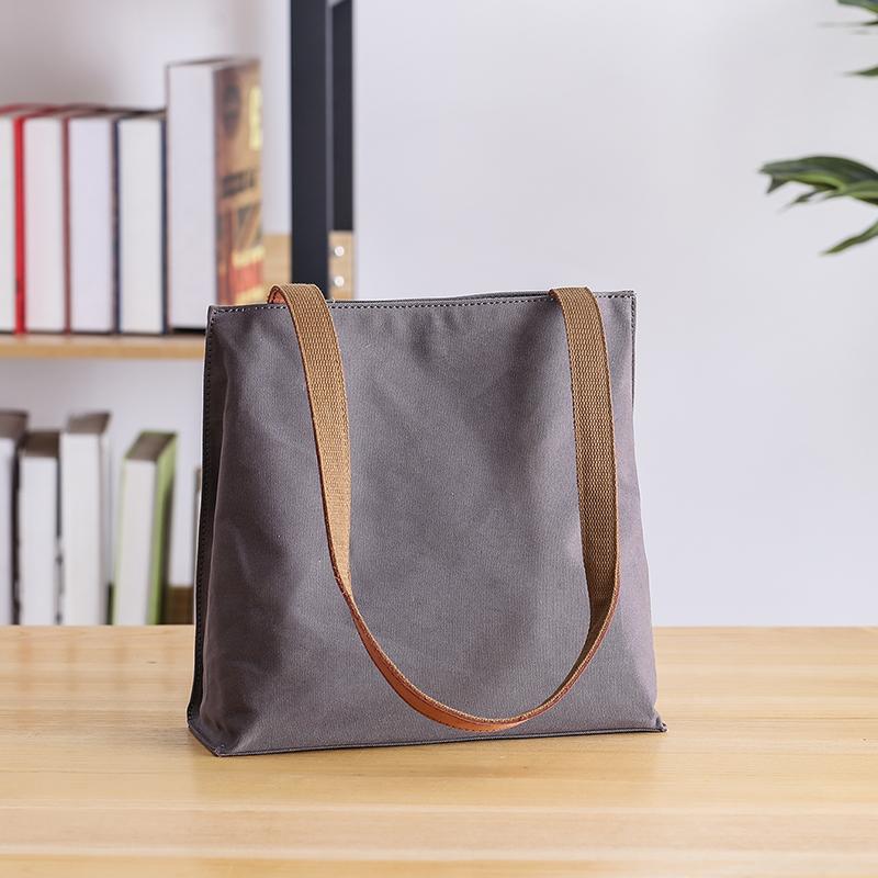 Canvas Mens Womens 11" Simple Tote Bag Handbag Tote Bag Shoulder Bag Tote Purse For Men - imessengerbags