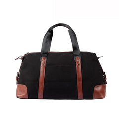 Black Fashion Canvas Mens Travel Bag Weekender Bag Duffle Bag Large Canvas Weekender Bag for Men