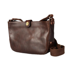 Casual Tan Leather Mens 8 inches Postman Bag Side Bag Brown Leather Messenger Bags Courier Bag For Men - imessengerbags