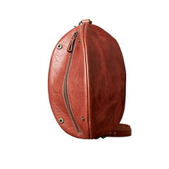 Fashionable Black Leather Mens Chest Bag Sling Bag Sling Pack One Shoulder Backpack For Men and Women - imessengerbags