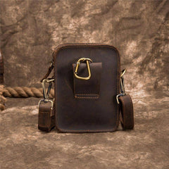 Simple Retro Leather Mens Tablet Messenger Bag Small Side Bag Messenger Bag For Men