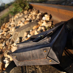 Cool Handmade Leather Mens Backpack Travel Backpack Messenger Bag for men - imessengerbags