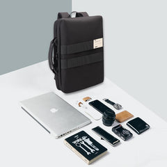 Cool PVC Canvas Men's Black Messenger Bag Travel Backpack 15.5'' Blue Handbag For Men - imessengerbags