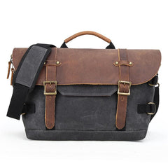 Canvas Leather Mens 14‘’ CANON CAMERA Messenger Bag NIKON CAMERA Side BAG DSLR CAMERA BAG