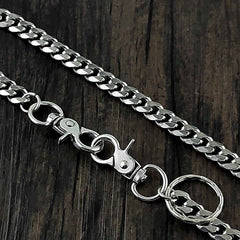 20'' SOLID STAINLESS STEEL BIKER SILVER WALLET CHAIN LONG PANTS CHAIN SILVER Jeans Chain Jean Chain FOR MEN