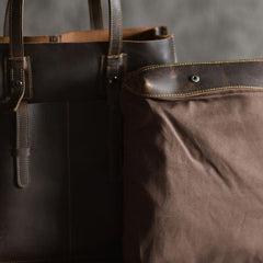 Handmade Leather Mens Cool Messenger Bag Tote Bag Handbag Shoulder Bag for men