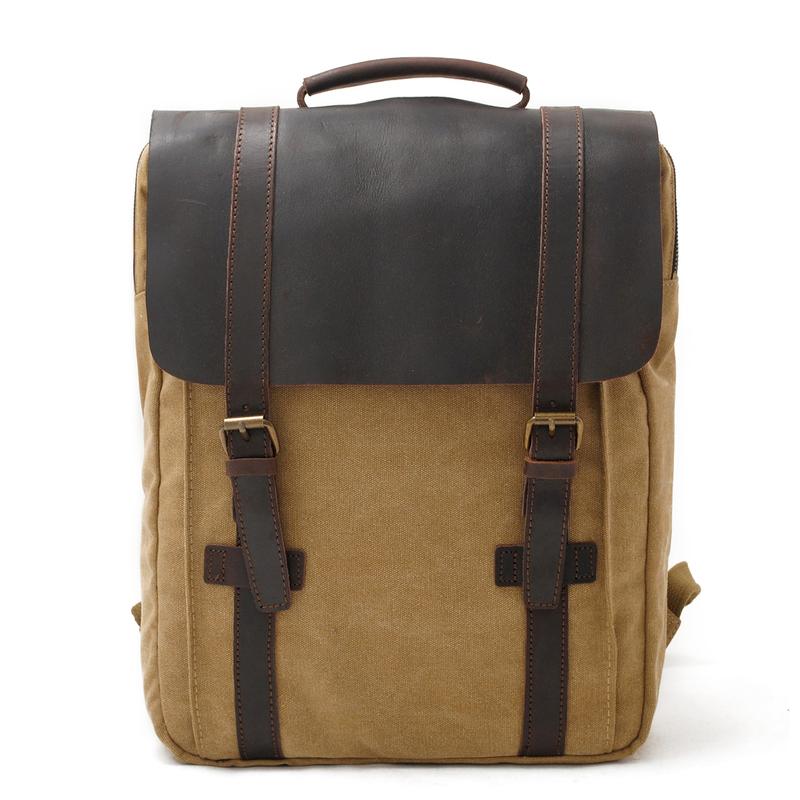 Vintage Canvas Mens Womens Large Pink College Backpack 14'' Green Travel Backpack Computer Backpack For Men - imessengerbags