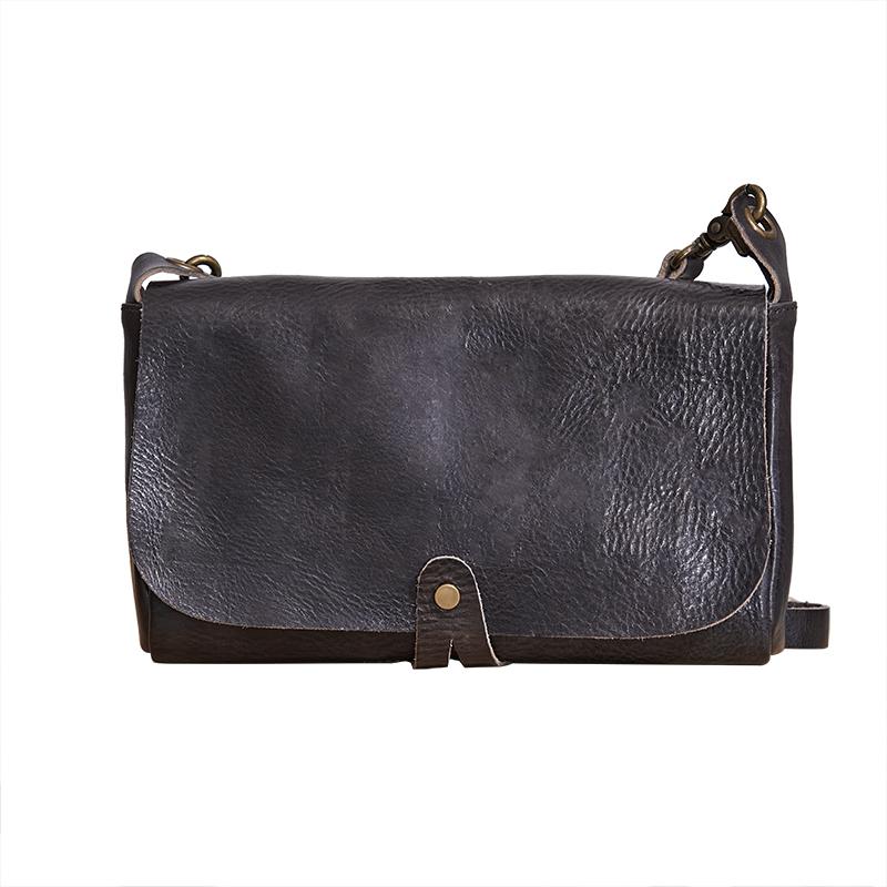 Cool Leather Mens Small Side Bag Leather Courier Bags Messenger Bags Side Bag for Men - imessengerbags
