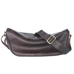 Brown Cool Leather Mens Saddle Messenger Bag Black Courier Bag Black Postman Bag For Men - imessengerbags