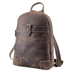 Vintage Brown Leather Men's Sling Bag Backpack Brown One Shoulder Backpack For Men - imessengerbags