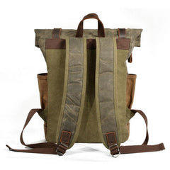 Waxed Canvas Mens Backpack Canvas Travel Backpacks Canvas School Backpack for Men