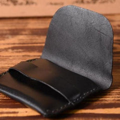 Handmade Mens Cool billfold Leather Wallet Men Small Card Slim Wallets Bifold for Men - imessengerbags