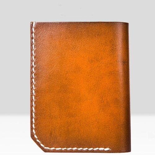 Handmade Mens Cool billfold Leather Wallet Men Small Slim Wallets Bifold for Men - imessengerbags