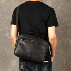 Genuine Leather Mens Cool Messenger Bag Briefcase Work Bag Business Bag for men - imessengerbags