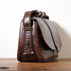 Handmade Genuine Leather Mens Cool Messenger Bag Sling Bag Chest Bag Bike Bag Cycling Bag for men - imessengerbags