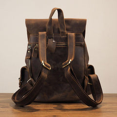 leather brown backpack Vintage Leather Backpacks for Men Best College Backpack Men's Leather Backpack