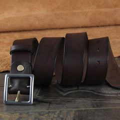 Genuine Leather Punk Rock Biker Trucker Mens Belt Men Black Coffee Belt for Men