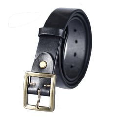Casual Handmade Leather Simple Leather Belts Mens Black Belts Men Brown Leather Belt for Men - imessengerbags