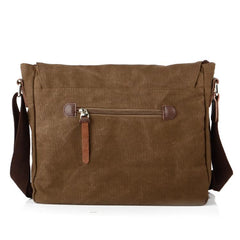 Cool Canvas Leather Mens Small Black Side Bag Messenger Bag Shoulder Bag For Men - imessengerbags