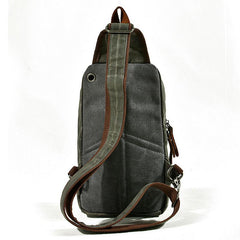 Cool Waxed Canvas Mens  Chest Bag Sling Bag One Shoulder Packs for men - imessengerbags