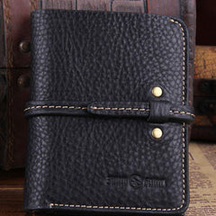 Genuine Leather Mens Cool Slim Long billfold Leather Wallet Men Small Wallets Bifold for Men - imessengerbags