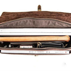 Genuine Leather Mens Messenger Bag Briefcase Laptop Bag Bike Bag Cycling Bag for men