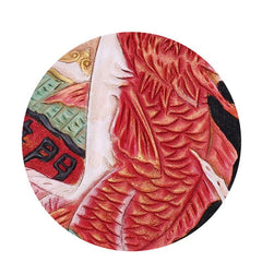 Handmade Leather Mens Clutch Wallet Cool Carp Tooled Wallet Long Zipper Wallets for Men - imessengerbags