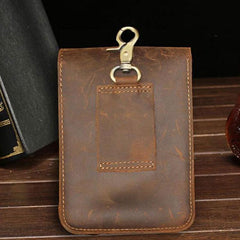 Cool Leather Mens Cigarette Case with Belt Loop Cell Phone Holster Belt Pouch for Men - imessengerbags