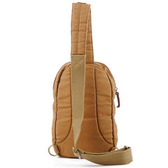 Canvas Brown Mens Sling Bag Khaki Chest Bag One Shoulder Backpack for Men - imessengerbags