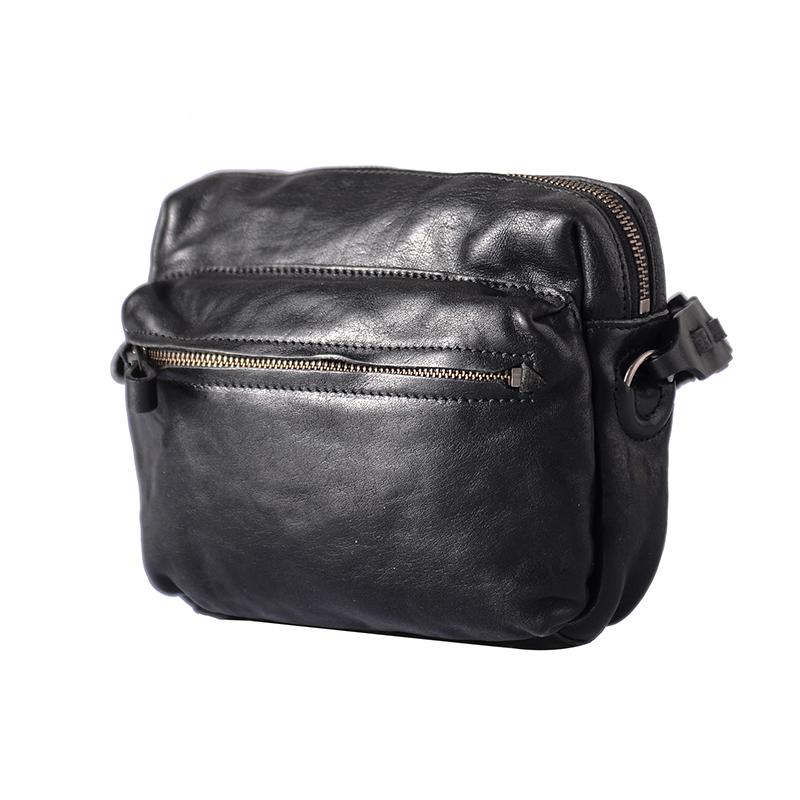 Fashion Simple Black Small Leather Men Side Bag Tan Messenger Bag Courier Bag For Men - imessengerbags