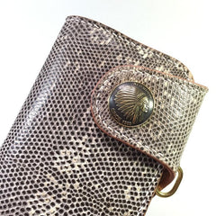 Handmade Leather Biker Wallet Mens Cool Chain Wallet Trucker Wallet with Chain
