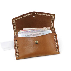 Vintage Leather Mens Card Wallet Change Wallet Coin Wallet Front Pocket Wallet for Men