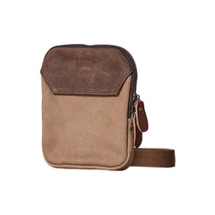 Cool Canvas Mens Mini Side Bag Small Vertical Messenger Bags Courier Bag for Men - imessengerbags
