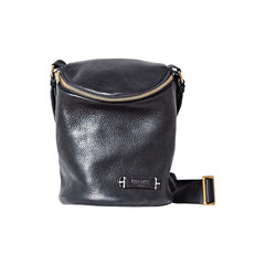 Fashion Brown Leather Mens Womens Bucket Side Bag Black Bucket Messenger Bag For Men and Women - imessengerbags