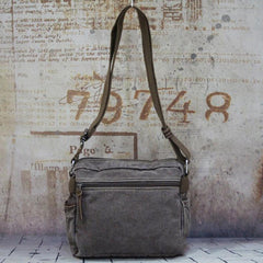 Fashion Canvas Black Mens Small Postman Bag Canvas Messenger Bags Courier Bag For Men