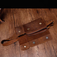 Cool Fashion LEATHER MEN'S Fanny Pack Waist Pack Belt Bag Belt Pack For Men