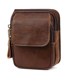 Vintage Brown Leather Men's Cell Phone Holster Belt Pouch Belt Bag For Men - imessengerbags