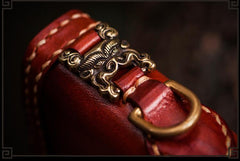 Handmade Leather Tibetan Mens Chain Biker Wallet Cool Leather Wallet Long Clutch Wallets for Men - imessengerbags