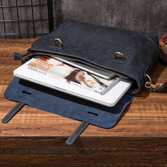 Cool Leather Mens 14inch Laptop Bag Briefcase Work Handbag Business Bag for Men