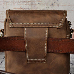 Cool Mens Leather Side Bag Belt Pouch Holster Belt Case Waist Pouch for Men