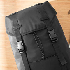 Black Cool Mens Nylon 15 inches Large Student Backpacks Hiking Backpacks Travel Backpacks Laptop Backpack for men - imessengerbags