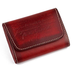 Vintage Brown Leather Men's Small Wallet Black billfold Card Wallet For Men - imessengerbags