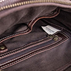 Genuine Leather Mens Cool Messenger Bag Square Bag Chest Bag Bike Bag Cycling Bag for men - imessengerbags