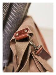 Canvas Mens 14 inches Side Bags Canvas Satchel Messenger Bags Canvas Travel Courier Bag for Men - imessengerbags