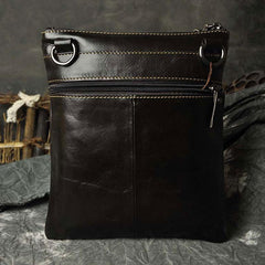 Mens Leather Small Side Bag Messenger Bag Courier bag for Men - imessengerbags